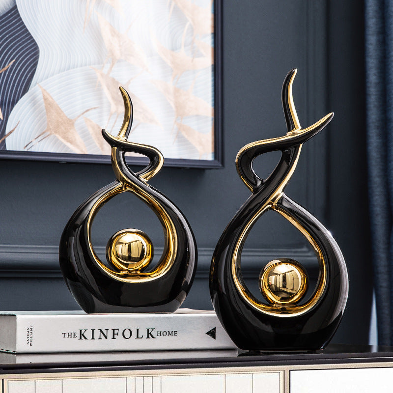 Luxury ornaments living room wine cabinet decoration