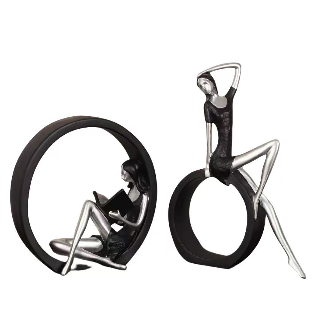 Light Luxury Reading Yoga Girl Decoration Ornaments