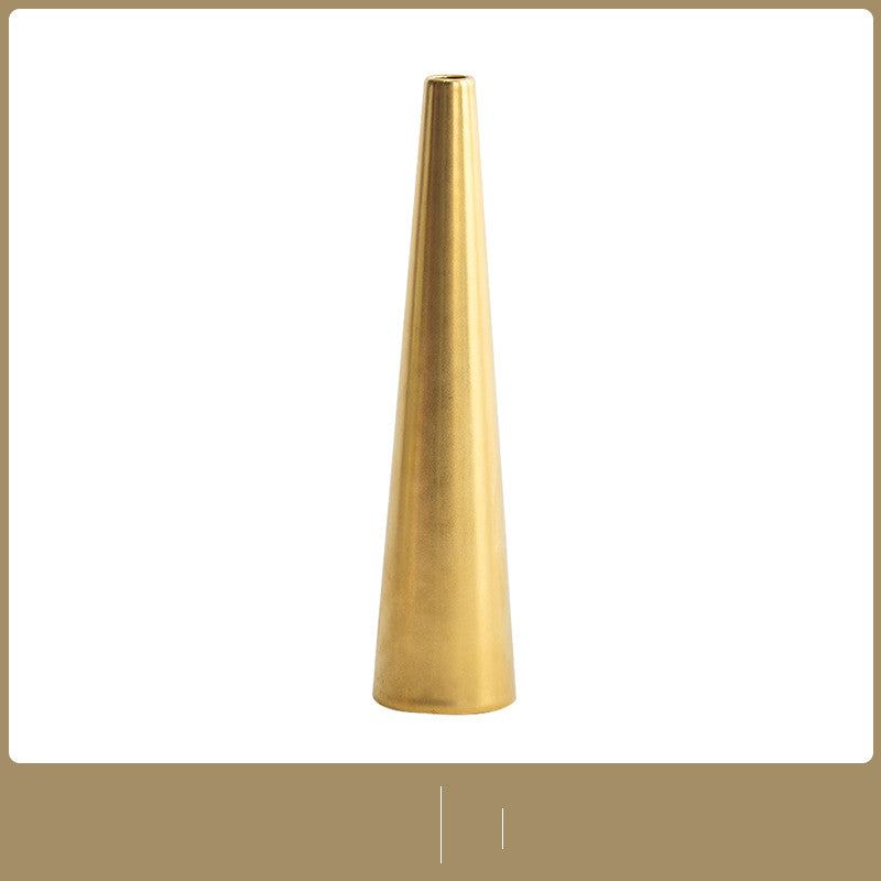Light Luxury Golden Ceramic Vase Decoration Ideas