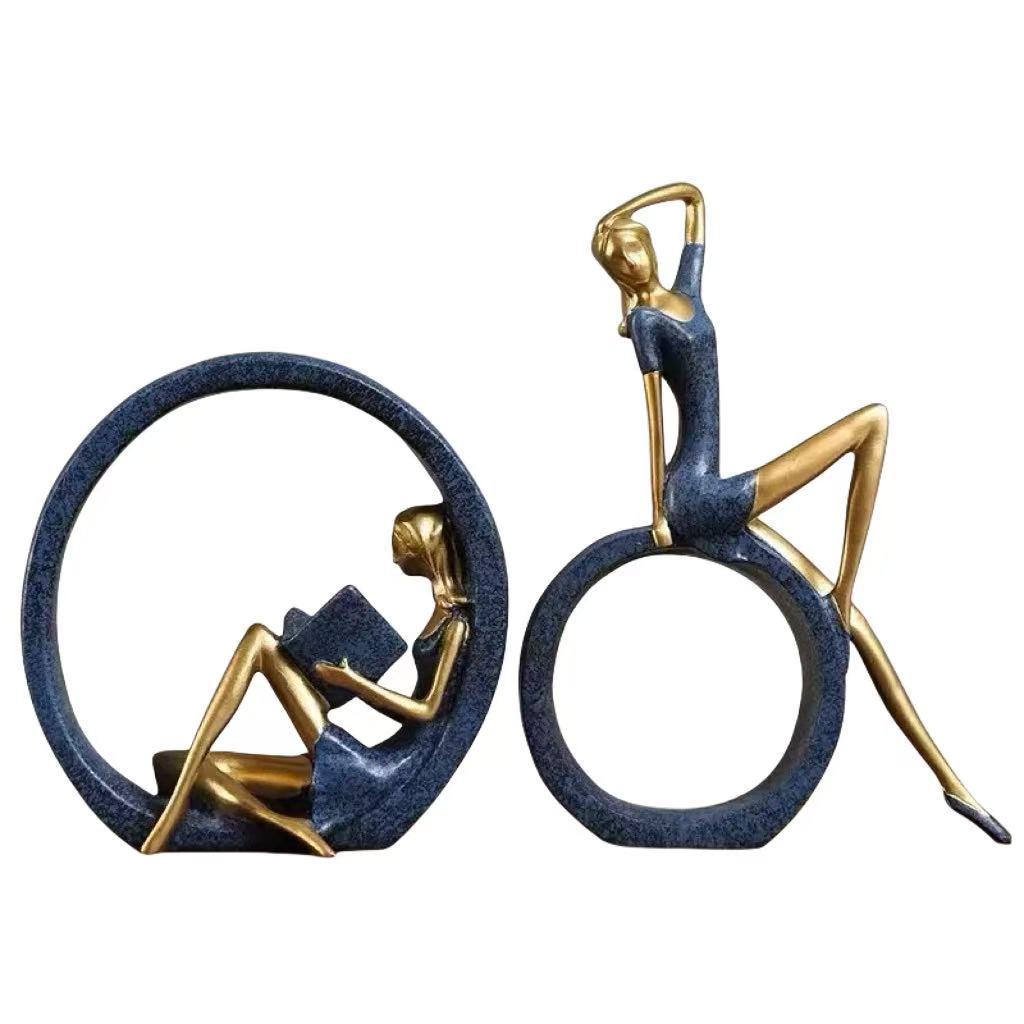 Light Luxury Reading Yoga Girl Decoration Ornaments