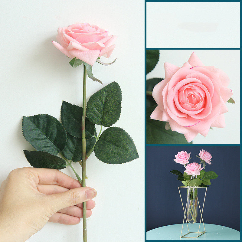 Nordic ins Geometric Vase Light Luxury Metal Iron Decoration Living Room Flower Arrangement Creative Home Glass Flower Stand Decoration