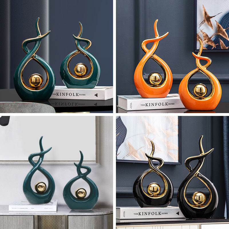 Luxury ornaments living room wine cabinet decoration