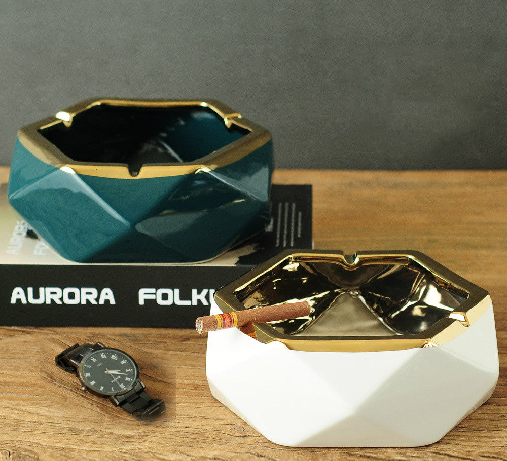 Nordic Light Luxury Ceramic Ashtray Home Living Room Personality Simple And Creative Coffee Table Decoration Ornaments