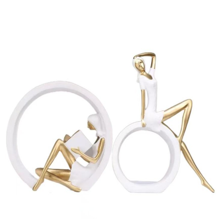 Light Luxury Reading Yoga Girl Decoration Ornaments