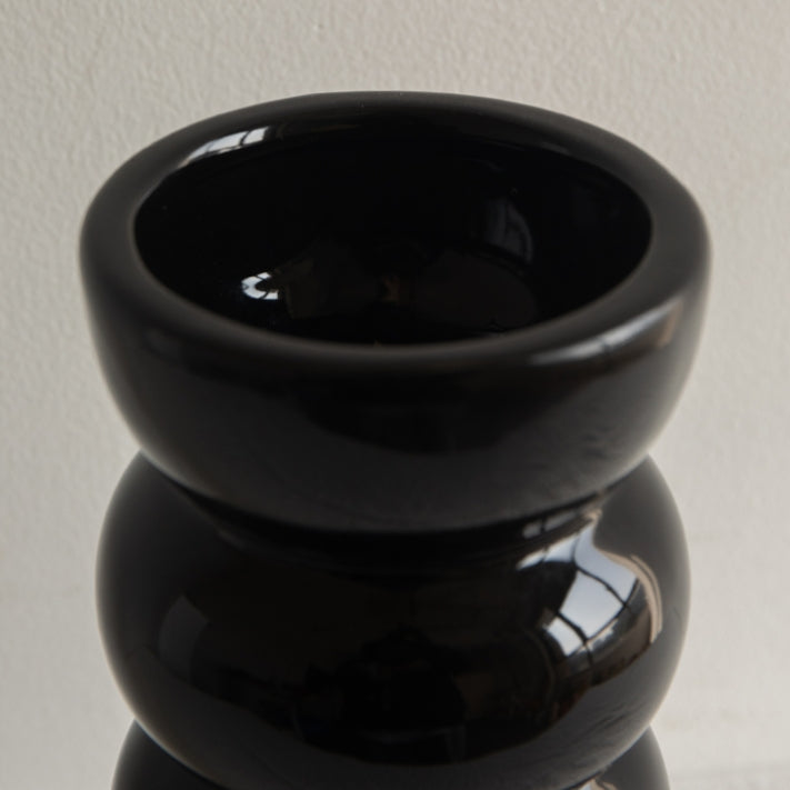 Light Luxury Black Ceramic Vase Entrance Decoration