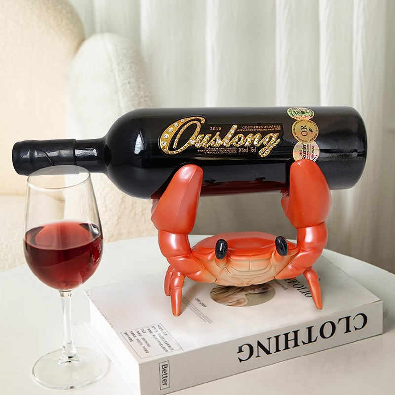 Creative And Slightly Luxury High-end Living Room Home Crab Wine Rack Decoration