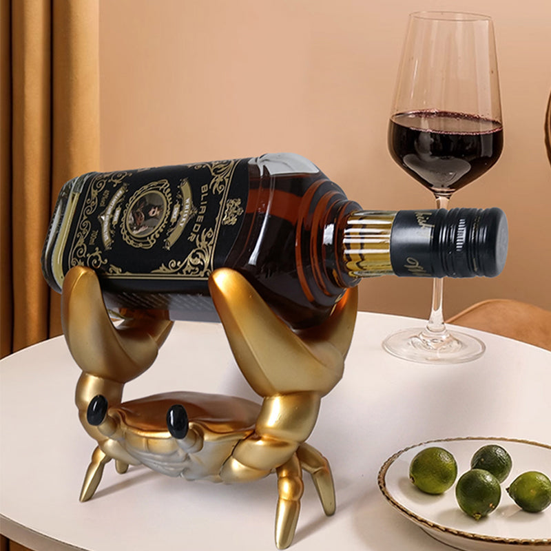 Creative And Slightly Luxury High-end Living Room Home Crab Wine Rack Decoration