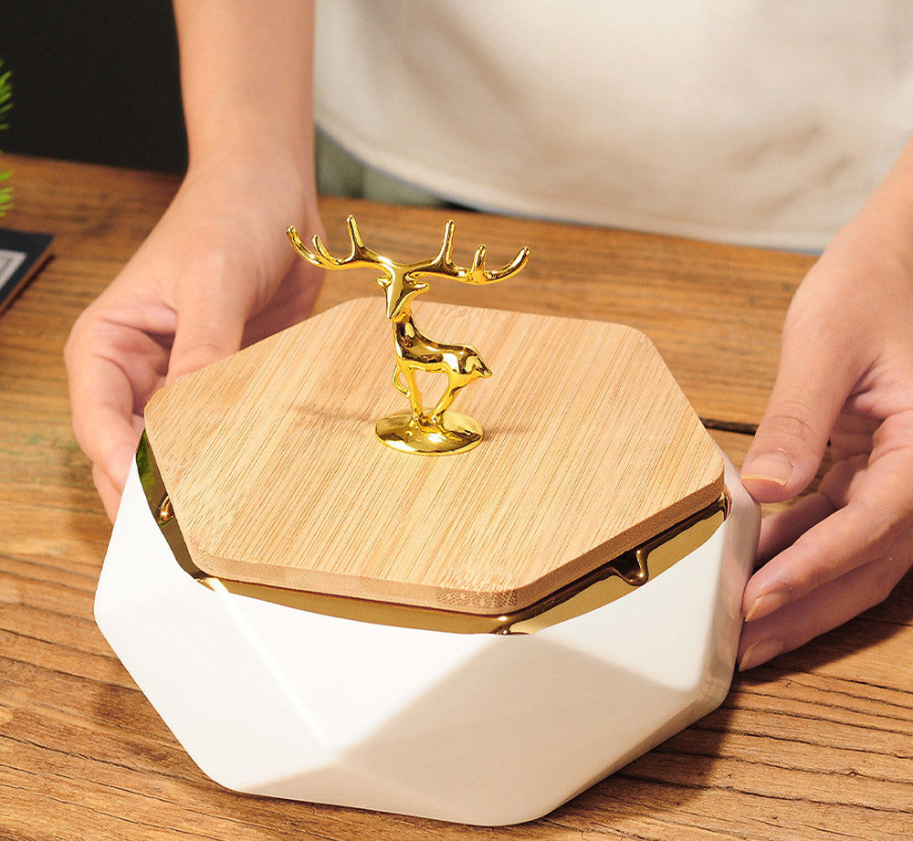 Nordic Light Luxury Ceramic Ashtray Home Living Room Personality Simple And Creative Coffee Table Decoration Ornaments