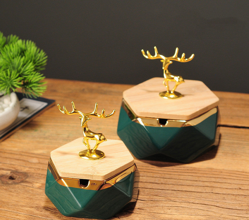 Nordic Light Luxury Ceramic Ashtray Home Living Room Personality Simple And Creative Coffee Table Decoration Ornaments