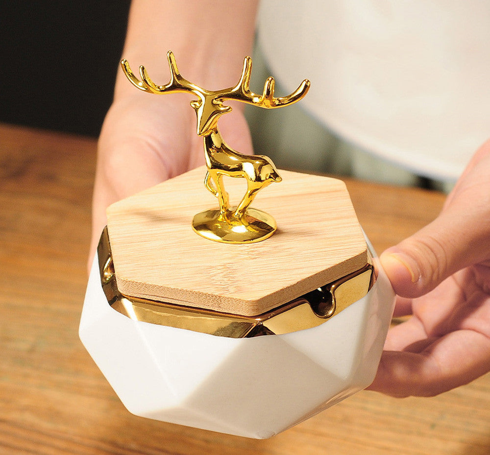 Nordic Light Luxury Ceramic Ashtray Home Living Room Personality Simple And Creative Coffee Table Decoration Ornaments