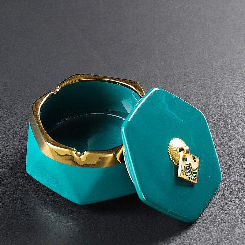 Nordic Light Luxury Ceramic Ashtray Home Living Room Personality Simple And Creative Coffee Table Decoration Ornaments