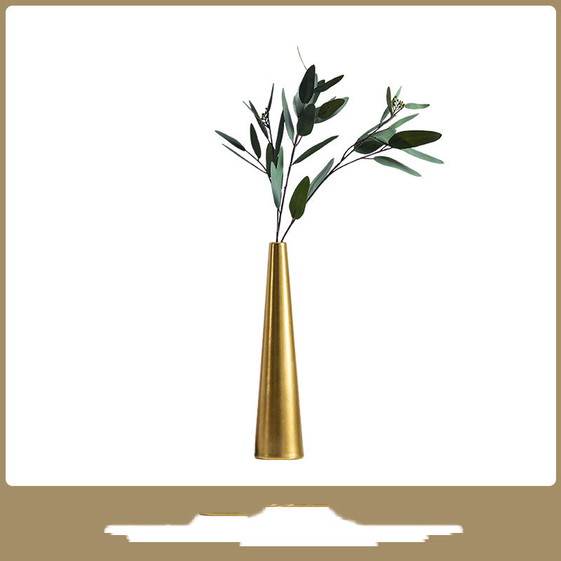 Light Luxury Golden Ceramic Vase Decoration Ideas