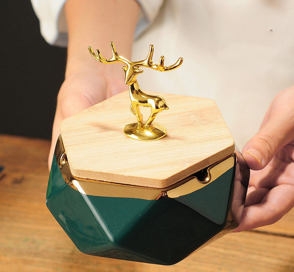 Nordic Light Luxury Ceramic Ashtray Home Living Room Personality Simple And Creative Coffee Table Decoration Ornaments