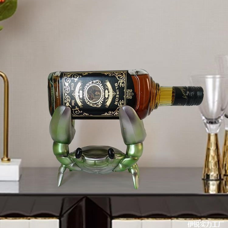 Creative And Slightly Luxury High-end Living Room Home Crab Wine Rack Decoration
